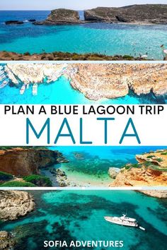 the blue lagoon trip in malta, italy with text overlay that reads plan a blue lagoon trip