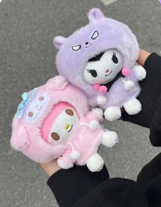 ♡ These are bag charm sized plushies♡ Product Height: 10 cm♡ Material: Polyester, Artificial fiber♡ Handling time: 5 business days Cute Plush Bags For Gifts, Kawaii Pink Plush Bag, Pink Plush Kawaii Bag, Gloves Aesthetic, Kuromi My Melody, Limited Edition Bag, Outdoor Slippers, My Melody, House Slippers