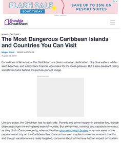 an article about the most dangerous crabbean islands and countries you can visit in 2013