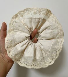 Flower Lace Tirm Scrunchies Oversized Hair Tie Large Gingham Cottage Scrunchie,  Hair Ties Cute Ponytail Holder, Mother's Day Gift Diameter: small size 12.5cm/ 4.9''  and large size 18.5cm/ 7.28'' (Conversion : 1 inch = 25.4mm or 1mm = 0.0393 inch) Accept custom order and wholesale for large order. Wishing you a happy shopping:) How To Wear Hair Scarves, New Mother Gifts, Small Gifts To Make, Hand Sewn Gifts, Lace Scrunchies, Cottage Outfit, Homemade Scrunchies, Weird Accessories, Cute Ponytail