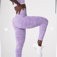 Nvgtn Camo Seamless Leggings In The Color Lilac. New: Comes In The Original Bag And With Tags. Hollister Leggings, Patent Leather Leggings, Maroon Leggings, Puma Pants, Camouflage Leggings, Color Block Leggings, Curvy Leggings, Camo Leggings, Performance Leggings