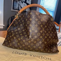 Brown Monogram Canvas. Gently Used. One Very Light Interior Mark Comes With Bag Only. No Box Or Receipt. Bag Width 18.1” Bag Depth 6.6” Bag Height 13.7” Vintage Brown Monogram Canvas Bags, Louis Vuitton Handbags Classic Monogram Canvas Lv Bags, Brown Louis Vuitton Bag, Louis Vuitton Artsy, Louis Vuitton Keepall Vintage, Luxury Brown Monogram Print Bag, Louis Vuitton Bags, Authentic Louis Vuitton, Monogram Canvas