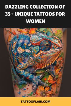 a woman with tattoos on her stomach and the words dazzling collection of 35 unique tattoos for women