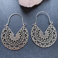 Silver boho earrings, Mandala flower hoops, Large hoops, Circle statement hoop earrings, Hollow floral hoops, Bohemian tribal jewelry ❤️Boho your way! Thanks for stopping by! We have many unique items here, please take a moment to visit! -Your order will be shipped out within 2 business days after the order has been received. -These earrings are light weight and easy to wear, perfect for your daily look. -They're designed with different geometric shapes like circle, triangle, diamond, teardrop etc, they can show your personality in different styles. -These earrings are also perfect gifts for friends and families, the exquisite accessory for women.  -They fit all of your fashion needs, for any formal and informal occasions, such as party, vacation, prom, wedding, birthday and anniversary, h Nickel Free Summer Hoop Earrings, Summer Nickel Free Hoop Earrings, Nickel-free Circle Hoop Earrings For Summer, Summer Nickel-free Hoop Earrings, Bohemian Metal Dangle Hoop Earrings, Bohemian Metal Hanging Hoop Earrings, Summer Metal Dangle Flower Earrings, Summer Bohemian Circle Hoop Earrings, Summer Dangle Flower Earrings