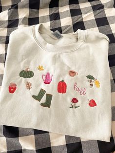 Fall Sweatshirt Embroidered Pumpkin Sweatshirt Beige Autumn Leaves Crewneck - Etsy Cotton Sweater For Fall, Embroidered Crew Neck Sweater For Fall, Embroidered Long Sleeve Sweatshirt For Fall, Embroidered Crew Neck Tops For Fall, Casual Tops With Custom Embroidery For Fall, Fall Crew Neck Sweatshirt With Custom Embroidery, Fall Long Sleeve Sweatshirt With Custom Embroidery, Fall Crew Neck Tops With Machine Embroidery, Crew Neck Top With Custom Embroidery For Fall