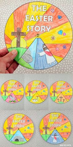 the easter story activity for kids to learn how to read and draw