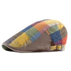 WITHMOONS Colorful Newsboy Flat Cap Cotton Check Plaid Cabbie Gatsby Golf Beret Hat (Redyellow) One size, Adjustable (55~60cm, 21.6~23.6inch) This newboys hats for men and women are made of cotton, and they are more breathable and comfortable / adjustable Unisex design makes the hats suitable for both men and women. You can wear the hat in many occasions ,and outdoor activities.Such as fishing,driving,hunting and golf. Do not wash, wipe with moist cloth Material: Cotton, Linen Size: L.  Color: R Plaid Golf Hat, Beret Men, Newsboy Cap Men, Flat Cap Men, Cabbie Hat, Ivy Cap, Chapeau Cowboy, Flat Hats, Stylish Caps