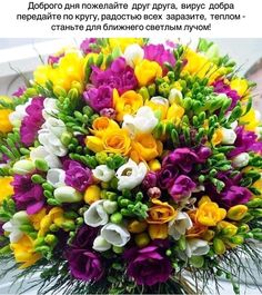 a bouquet of colorful flowers sitting on top of a white countertop next to a window