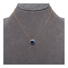 This is part of Chairish’s Fine Jewelry assortment.  If you are looking for a little bit of color to make you happy, this is your necklace. A perfect size sapphire for every day that you won't want to take off. We like to layer ours with the sapphire crescent pendant of the oval link chain with diamond connector clasp.  14K Gold; .08 CT Diamonds; 3.23 CT Sapphires; 16 - 18 inches Crescent Pendant, Space Rock, Accessories Jewelry Necklace, You Happy, Link Chain, Crescent, Are You Happy, Diamond Necklace, Sapphire