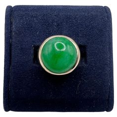 This 14kt Yellow Gold and Apple Jade Ring is from the 1970s and is crafted with meticulous attention to detail; this piece is a stunning addition to any jewelry collection. Size 7 Apple Rings, Retro Era, Wedding Ring Sizes, Vintage Style Rings, Ceramic Rings, Gold Bracelet Cuff, Jade Ring, Peridot Ring, Ring Crafts