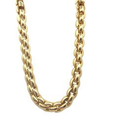 18kt yellow gold oval link 19.5" chain necklace. Elevate your look with our stunning gold necklace. This piece features a delicate chain that shimmers and sparkles with every move you make. The rich gold color exudes luxury and timeless beauty. Perfect for adding a touch of glamour to any outfit! 
Product: Necklace 
Material: 18kt Yellow Gold Rings Mens Wedding Bands, Wedding Anniversary Rings, Band Jewelry, Delicate Chain, Jewelry Repair, Elevate Your Look, Mens Wedding Rings, Custom Engagement Ring, Mens Wedding Bands