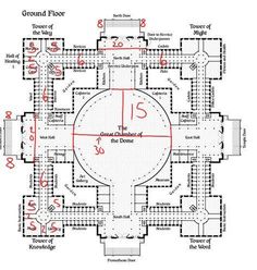 the ground plan for an old building