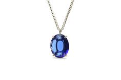 "An elegant Sapphire pendant necklace for women crafted with a 14k gold filled finish. This semi-precious gemstone necklace has a versatile design that will glamorously go with your looks for any occasion. A handmade necklace that translates sophistication into a jewelry piece. ♥ Gemstone Type - Sapphire (Lab Created) ♥ Gemstone Size - 16x20mm ♥ Gemstone Cut - Oval - More options available in the drop down menu ♥ Metal Type (Main Photo) - 14k Gold Filled - More options available in the drop down Blue Round Necklaces For Evening, Blue Round Pendant Necklace For Party, Blue Oval Party Jewelry, Elegant Royal Blue Necklace For Party, Elegant Royal Blue Party Necklace, Blue Pendant Necklace For Evening, Elegant Blue Necklace For Anniversary, Formal Blue Jeweled Necklace, Sapphire Necklace For Party