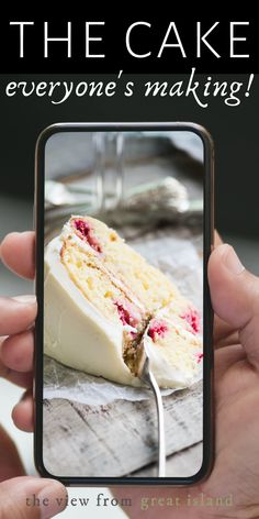 raspberry lemon cake on a cell phone Cake Recipes Lemon, Raspberry Lemon Cake, Perfect Cake Recipe, Lemon Layer Cake, Raspberry Lemon Cakes, Lemon Buttercream Frosting, Lemon Buttercream, Lemon Cake Recipe, Fresh Raspberries