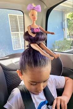 Crazy Hair Day Ideas: 30 Styles for School Kids Crazy Hair Day Barbie Bun, Cool Crazy Hair Day Ideas, Crazy Hair Day Crayons, Barbie In Hair Crazy Hair Day, Barbie Crazy Hair Day, Crazy Hair Day High School, Crazy Hair Day Girls Long Hair, Quick Crazy Hair Day Ideas, Crazy Hair Ideas For School