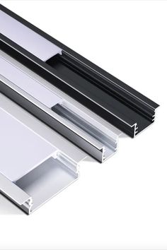 three different types of aluminum profiles