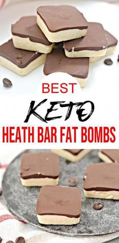 BEST Heath Bar Chocolate Keto Fat Bomb Recipe! EASY simple & quick chocolate candy fat bombs great small sweet treat, snack, or low carb desserts! Satisfy a sweet craving w/ homemade low carb #keto recipe.These are great DIY make ahead & make great freezer meal desserts or snacks. Stock up on meals w/ make ahead freezer healthy meals for after dinner treats. Pantry food fridge foods. Easy no baked good w/ this recipe. Low carb ketogenic diet copycat Heath Veg Keto, Keto Fats, Heath Candy, Baking Healthy, Heath Bar, Pantry Food, Heath Bars, Keto Candy, Fat Bomb