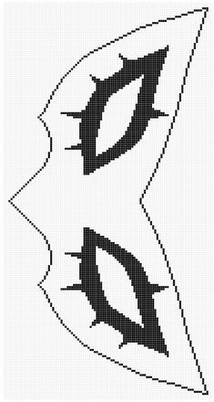 two black and white cross - stitch designs with the letter o on it's side