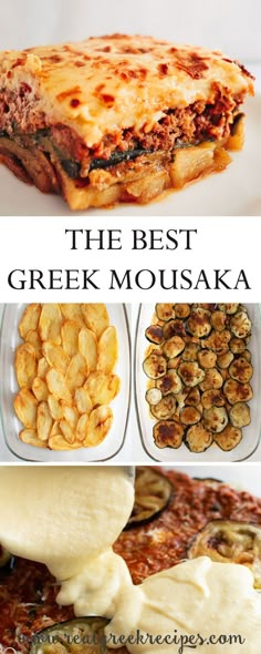 the best greek moussaka recipe is shown here