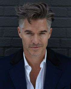 Eric Rutherford Grey Hair Beard, Older Men Haircuts, Older Mens Hairstyles, Grey Hair Men, Men Haircut Styles, Corte De Cabelo Masculino, Long Hair Styles Men, Cool Haircuts, Hair And Beard Styles