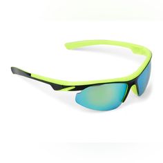 Brand New W Tags 5+ Years 100% Plastic Uv Protection Black & Neon Yellow Green Anti-reflective Sporty Sunglasses, Green Sporty Anti-reflective Sunglasses, Sporty Green Anti-reflective Sunglasses, Yellow Plastic Sunglasses For Outdoor, Yellow Polarized Sunglasses For Sports, Yellow Anti-reflective Plastic Sunglasses, Yellow Tinted Sports Sunglasses, Yellow Tinted Sunglasses For Sports, Yellow Sports Sunglasses With Uv Protection