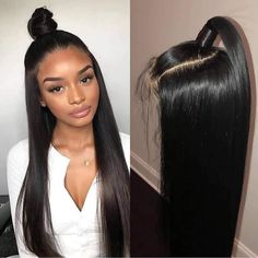 Black Hair Wigs, Straight Bob Hairstyles, Jet Black Hair, Product Testing, Frontal Hairstyles, Straight Lace Front Wigs, Black Wig, Lace Hair