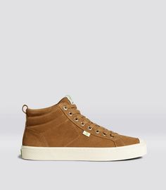 CARIUMA : Women's High Top Camel Suede Sneaker | The OCA High Brown Sneakers Women, Grey Sneakers Women, Canvas Sneakers Womens, Black High Top Sneakers, Black Bamboo, Knit Sneakers, Black High Tops, Mens High Tops, Sneaker Men