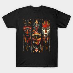 African Masks, African Art -- Choose from our vast selection of Crewneck and V-Neck T-Shirts to match with your favorite design to make the perfect graphic T-Shirt. Pick your favorite: Classic, Boxy, Tri-Blend, V-Neck, or Premium. Customize your color! For men and women. African Tshirt Designs, Black Printed T-shirt For Fan Merchandise, Artsy Crew Neck T-shirt With Graphic Design, Artistic Black T-shirt With Graphic Print, Pop Culture Printed Short Sleeve T-shirt, Artsy Short Sleeve T-shirt With Graphic Print, Artsy Graphic Print Short Sleeve T-shirt, Artsy Graphic Crew Neck T-shirt, Artsy Multicolor Graphic Print T-shirt