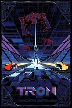 the poster for tron from back to the future