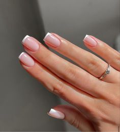 French Manicure Nails, Nagel Tips, French Tip Acrylic Nails, Basic Nails, Classic Nails, Soft Nails, Clean Nails