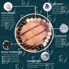 Empath Healing, Positive Energy Crystals, Handmade Jewelry Business, Crystals For Manifestation, Power Bracelet, Empath Protection, Crystal Bead Jewelry, Healing Gemstone Bracelets, Rose Quartz Jewelry