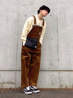 Feminine Mens Outfits, Street Casual Outfits Men, Mens Fashion Casual Outfits Street Style, Clothing Styles Summer, Mens Overalls Outfits, Streetwear Fashion For Men, Mens Alternative Fashion