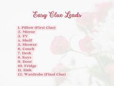 a red and white photo with the words easy blue leads