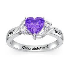 PRICES MAY VARY. 🎓【2023 Graduation Rings】🎓This class ring is inspired by the beautiful meaning of birthstones. There are corresponding birthstone colors for 12 months, choose the birthstone and engrave good wishes on this birthstone ring, let it bring you health, luck and happiness. 🎓【Birthstone Ring Specifications】🎓Heart shaped birthstone rings are available in sizes 4-16. Created Crystal is 7mm in diameter and dazzling. Weight: 3g. 🎓【925 Sterling Silver Material】🎓The high school graduati Heart Cut Birthstone Rings For Birthday, Heart Cut Birthstone Rings For Birthdays, White Gold Rings For Valentine's Day Birthday, White Gold Rings For Birthday And Valentine's Day, Personalized Cubic Zirconia Rings For Birthday, Personalized Cubic Zirconia Birthstone Promise Ring, Customizable White Gold Promise Ring, Customizable Sterling Silver Birthstone Promise Ring, Customizable Promise Rings For Valentine's Day