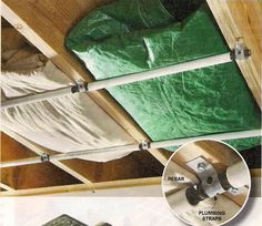 the instructions for how to install an insulated cover in a shed or garage area