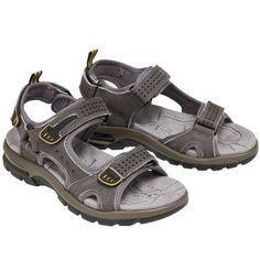 OutPro men's leather sandals are made of high-quality first layer leather and stretch fabric material, which is breathable and skin-friendly. The mens open toe sandals have 3 adjustable velcro straps with hook and loop closure for easy on and off. The beach shoes is heel strap adjusts quickly and fully for the perfect fit. The ergonomic arch support relieves the pressure on the soles of the feet and the discomfort of long walks, and the anti-velvet microfiber MD insole elasticity can help reliev Leather Non-slip Sport Sandals For Outdoor, Breathable Leather Sport Sandals With Open Toe, Leather Sport Sandals With Arch Support For Hiking, Breathable Leather Open Toe Sport Sandals, Leather Hiking Sandals With Arch Support, Durable Leather Sport Sandals For Outdoor, Durable Leather Sandals For Outdoor Activities, Summer Leather Hiking Sandals, Breathable Leather Sport Sandals For Outdoor