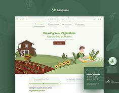 the homepage design for grow your vegetables