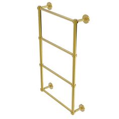 a gold colored towel rack with four bars