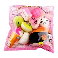 a bag filled with lots of different types of toys