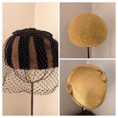 Lot of three vintage fall or winter dress hats All vintage from the 50's or 60's All in very good condition Hat 1- No label Hat 2- French Room The Dayton Company Minneapolis Hat 3- Adrien 'n Emilie the Mode Milliner Please contact me with questions! Very good vintage condition overall. This hats are just classy and extremely clean. Well cared for and loved.:) Vintage Cloche Costume Hat For Party, Vintage Party Hats For Winter, Vintage Cloche Party Hat, Vintage Fitted Cloche Hat For Party, Vintage Party Cloche Hat, Vintage Gold Hat For Formal Occasions, Fitted Vintage Costume Hats And Headpieces, Vintage Cloche Hat For Evening, Vintage Cloche Hat With Short Brim For Parties