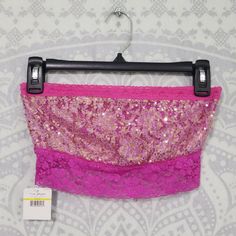 I Ship Within 24 Hours :) New With Tags $38 Intimately By Free People Sequin Bandeau Bra Top Size: M Color: Magenta Gold (Actual Color Is Less Bright And More Muted) 09e Girly Aesthetic, Color Magenta, Bandeau Bra, Free People Intimates, Gold Sparkle, Bra Top, Bra Tops, Women's Intimates, Pink And Gold