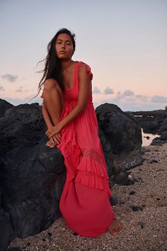 Santa Maria Maxi Dress | Free People Senior Pictures Dresses, Watermelon Wedge, Comfortable Maxi Dresses, Long Flowy Dress, Skirt Crochet, Bohemian Style Clothing, Boho Style Outfits, Boho Summer Dresses, Boho Style Dresses