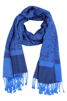 PRICES MAY VARY. 100% Satisfaction guaranteed: Luxurious, softest cashmere feel scarf, unique manufacturing process, experience the difference! Soft & Silky Cozy and fancy, Double Side ,Reversible Design Scarf Size: 28 wide X 70 Length. 3 hand knotted tassels at each ends Lightweight and easy to carry. Perfect for traveling. Free and Friendly customer service: feel free to send an e-mail, we will solve the problem for you ASAP. 30 Day Warranty: we offer free replacement or full refund if our pro Blue Pashmina Scarf For Festive Occasions, Elegant Blue Pashmina Shawl For Winter, Blue Pashmina Shawl For Winter, Bohemian Blue Pashmina Shawl With Paisley Print, Winter Pashmina Scarf With Paisley Print, Traditional Blue Pashmina Scarves, Festive Blue Pashmina Scarf, Winter Paisley Print Pashmina Scarves, Winter Paisley Print Pashmina Scarf