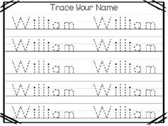 trace your name worksheet for children to practice handwriting and writing with the letter w