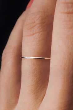 Ultra Thin Ring, Sterling Silver – Hannah Naomi Jewelry Popular Rings, Sterling Silver Stacking Rings, Silver Stacking Rings, Hammered Sterling Silver, Gold Ring Stack, Wire Rings, Korean Language, Ring Sizes, Favorite Rings