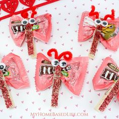 valentine's day treats made out of candy