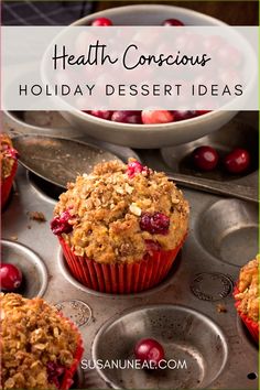 We want to cook healthier desserts, but we want to keep that rich, delicious flavor. I’ve perfected these recipes and hope you enjoy them. My favorite is Granny Sue’s Cranberry Muffins. These muffins are filled with fresh cranberries and pecans. Both ingredients are ripe in the winter, so the holidays are the perfect time to Healthy Christmas Dessert Recipes, Healthy Christmas Desserts, Healthy Holiday Desserts, Homemade Kombucha, Cranberry Muffins, Healthier Desserts, Christmas Sprinkles