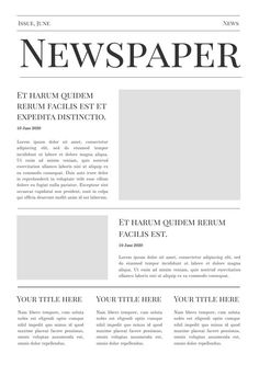 the front page of a newspaper or news paper with black and white lines on it