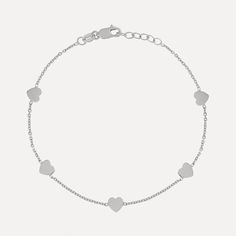 Dainty White Gold Sterling Silver Heart Bracelet, Dainty White Gold Heart Bracelet In Sterling Silver, Dainty Sterling Silver Heart Bracelet With Adjustable Chain, Dainty Heart Bracelet In Sterling Silver White Gold, Dainty Heart Bracelet In White Gold Sterling Silver, Minimalist White Gold Bracelet With Heart Charm, Dainty Sterling Silver Bracelet For Valentine's Day, Dainty Sterling Silver Heart Bracelet, Dainty Heart-shaped Sterling Silver Bracelet