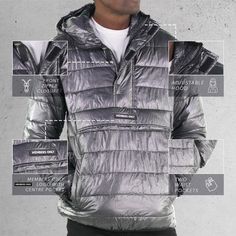 Men’s Popover Puffer Jacket with half zip closure with velcro and quilted seams offers hood with an elasticated drawstring and concealed press-studs at the top. Relaxed fit with proper shoulders, two waist pocket with a flap and concealed press-studs, and side pockets. Concealed elastication at the cuffs and at the hem for an adjustable fit. Stay warm and get tougher with our high-density puffer with Members only logo on arm. Urban Quilted Jacket For Streetwear, Quilted Hooded Outerwear For Sports, Quilted Hooded Sports Outerwear, Urban Quilted Hooded Puffer Jacket, Casual Quilted Hooded Jacket For Streetwear, Puffer Jacket With Hood, Pullover Half Zip, Mens Pullover, Jacket With Hood